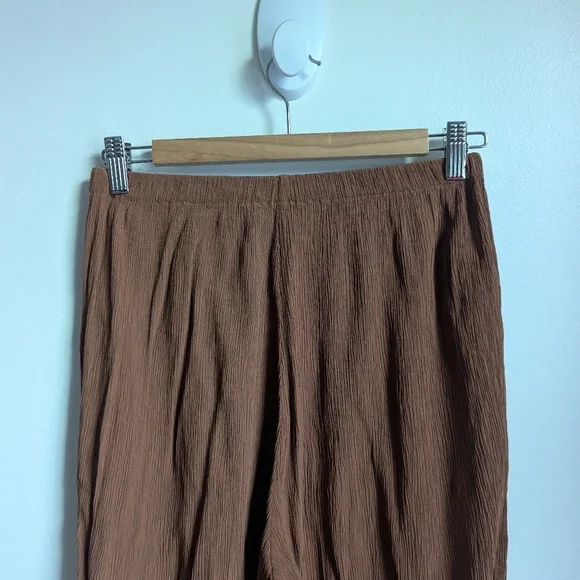 EVERLANE Brown The Naia Minimalist Casual Ripple Pull On Pant Extra-Small - Picture 9 of 15